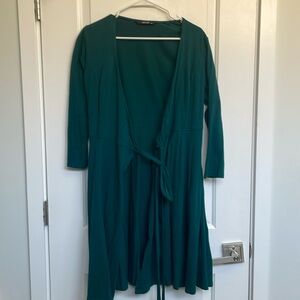 Teal wrap dress